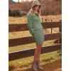 imageANRABESS Women Long Sleeve Turtle Mock Neck Rib Knit Stretch Slim Fitted Bodycon Sweater Mini Short Dress 2024 Fall OutfitsGreen Gray