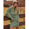 imageANRABESS Women Long Sleeve Turtle Mock Neck Rib Knit Stretch Slim Fitted Bodycon Sweater Mini Short Dress 2024 Fall OutfitsGreen Gray