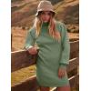 imageANRABESS Women Long Sleeve Turtle Mock Neck Rib Knit Stretch Slim Fitted Bodycon Sweater Mini Short Dress 2024 Fall OutfitsGreen Gray