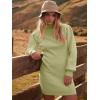 imageANRABESS Women Long Sleeve Turtle Mock Neck Rib Knit Stretch Slim Fitted Bodycon Sweater Mini Short Dress 2024 Fall OutfitsLight Green