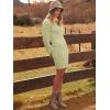 imageANRABESS Women Long Sleeve Turtle Mock Neck Rib Knit Stretch Slim Fitted Bodycon Sweater Mini Short Dress 2024 Fall OutfitsLight Green