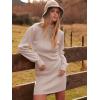 imageANRABESS Women Long Sleeve Turtle Mock Neck Rib Knit Stretch Slim Fitted Bodycon Sweater Mini Short Dress 2024 Fall OutfitsPink