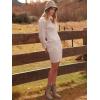 imageANRABESS Women Long Sleeve Turtle Mock Neck Rib Knit Stretch Slim Fitted Bodycon Sweater Mini Short Dress 2024 Fall OutfitsPink