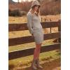 imageANRABESS Women Long Sleeve Turtle Mock Neck Rib Knit Stretch Slim Fitted Bodycon Sweater Mini Short Dress 2024 Fall OutfitsRed Apricot