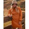 imageANRABESS Women Long Sleeve Turtle Mock Neck Rib Knit Stretch Slim Fitted Bodycon Sweater Mini Short Dress 2024 Fall OutfitsRust Orange