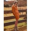 imageANRABESS Women Long Sleeve Turtle Mock Neck Rib Knit Stretch Slim Fitted Bodycon Sweater Mini Short Dress 2024 Fall OutfitsRust Orange