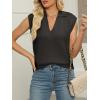 imageANRABESS Women Summer Tank Tops Striped Sleeveless Polo V Neck Knit Sweater Vest Shirts 2025 Trendy Cute OutfitsBlack