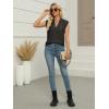 imageANRABESS Women Summer Tank Tops Striped Sleeveless Polo V Neck Knit Sweater Vest Shirts 2025 Trendy Cute OutfitsBlack