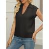 imageANRABESS Women Summer Tank Tops Striped Sleeveless Polo V Neck Knit Sweater Vest Shirts 2025 Trendy Cute OutfitsBlack