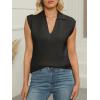 imageANRABESS Women Summer Tank Tops Striped Sleeveless Polo V Neck Knit Sweater Vest Shirts 2025 Trendy Cute OutfitsBlack