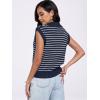 imageANRABESS Women Summer Tank Tops Striped Sleeveless Polo V Neck Knit Sweater Vest Shirts 2025 Trendy Cute OutfitsNavy White Stripe