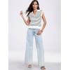 imageANRABESS Women Summer Tank Tops Striped Sleeveless Polo V Neck Knit Sweater Vest Shirts 2025 Trendy Cute OutfitsWhite Black Stripe