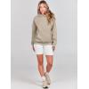 imageANRABESS Women Hoodies Oversized Fleece Long Sleeve Comfy Casual Basic Pullover Sweatshirts 2025 Fall Outfits SweaterKhaki