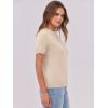imageANRABESS Womens Short Sleeve Sweaters Wool Blend Crew Neck Sweater Shirts Business Casual Work Tops 2025 Summer OutfitsBeige