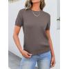 imageANRABESS Womens Short Sleeve Sweaters Wool Blend Crew Neck Sweater Shirts Business Casual Work Tops 2025 Summer OutfitsCoffee
