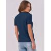 imageANRABESS Womens Short Sleeve Sweaters Wool Blend Crew Neck Sweater Shirts Business Casual Work Tops 2025 Summer OutfitsDeep Blue