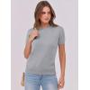 imageANRABESS Womens Short Sleeve Sweaters Wool Blend Crew Neck Sweater Shirts Business Casual Work Tops 2025 Summer OutfitsGrey