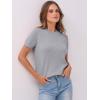 imageANRABESS Womens Short Sleeve Sweaters Wool Blend Crew Neck Sweater Shirts Business Casual Work Tops 2025 Summer OutfitsGrey