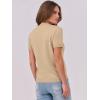 imageANRABESS Womens Short Sleeve Sweaters Wool Blend Crew Neck Sweater Shirts Business Casual Work Tops 2025 Summer OutfitsKhaki