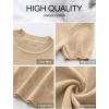 imageANRABESS Womens Short Sleeve Sweaters Wool Blend Crew Neck Sweater Shirts Business Casual Work Tops 2025 Summer OutfitsKhaki