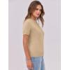 imageANRABESS Womens Short Sleeve Sweaters Wool Blend Crew Neck Sweater Shirts Business Casual Work Tops 2025 Summer OutfitsKhaki