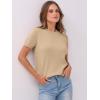 imageANRABESS Womens Short Sleeve Sweaters Wool Blend Crew Neck Sweater Shirts Business Casual Work Tops 2025 Summer OutfitsKhaki
