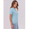 imageANRABESS Womens Short Sleeve Sweaters Wool Blend Crew Neck Sweater Shirts Business Casual Work Tops 2025 Summer OutfitsLight Blue