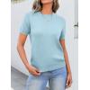 imageANRABESS Womens Short Sleeve Sweaters Wool Blend Crew Neck Sweater Shirts Business Casual Work Tops 2025 Summer OutfitsLight Blue