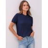 imageANRABESS Womens Short Sleeve Sweaters Wool Blend Crew Neck Sweater Shirts Business Casual Work Tops 2025 Summer OutfitsNavy Blue
