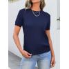 imageANRABESS Womens Short Sleeve Sweaters Wool Blend Crew Neck Sweater Shirts Business Casual Work Tops 2025 Summer OutfitsNavy Blue