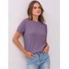 imageANRABESS Womens Short Sleeve Sweaters Wool Blend Crew Neck Sweater Shirts Business Casual Work Tops 2025 Summer OutfitsPurple
