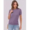 imageANRABESS Womens Short Sleeve Sweaters Wool Blend Crew Neck Sweater Shirts Business Casual Work Tops 2025 Summer OutfitsPurple