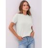 imageANRABESS Womens Short Sleeve Sweaters Wool Blend Crew Neck Sweater Shirts Business Casual Work Tops 2025 Summer OutfitsWhite