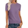 imageANRABESS Womens Short Sleeve Sweaters Wool Blend Crew Neck Sweater Shirts Business Casual Work Tops 2025 Summer OutfitsPurple