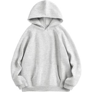 imageANRABESS Women Hoodies Oversized Fleece Long Sleeve Comfy Casual Basic Pullover Sweatshirts 2025 Fall Outfits SweaterGray