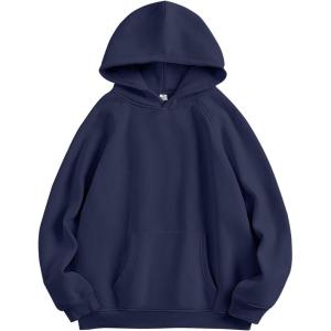 imageANRABESS Women Hoodies Oversized Fleece Long Sleeve Comfy Casual Basic Pullover Sweatshirts 2025 Fall Outfits SweaterNavy Blue