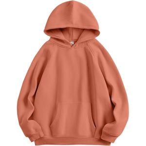 imageANRABESS Women Hoodies Oversized Fleece Long Sleeve Comfy Casual Basic Pullover Sweatshirts 2025 Fall Outfits SweaterRust
