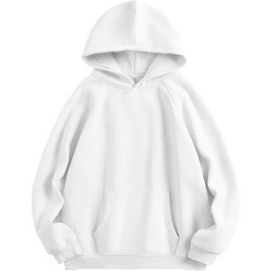imageANRABESS Women Hoodies Oversized Fleece Long Sleeve Comfy Casual Basic Pullover Sweatshirts 2025 Fall Outfits SweaterWhite