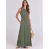 imageANRABESS Women Summer Casual Sleeveless Maxi Sundress Button Fit ampamp Flare ALine Flowy Long Dresses 2025 Beach OutfitsArmy Green