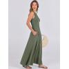 imageANRABESS Women Summer Casual Sleeveless Maxi Sundress Button Fit ampamp Flare ALine Flowy Long Dresses 2025 Beach OutfitsArmy Green