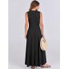 imageANRABESS Women Summer Casual Sleeveless Maxi Sundress Button Fit ampamp Flare ALine Flowy Long Dresses 2025 Beach OutfitsBlack
