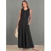 imageANRABESS Women Summer Casual Sleeveless Maxi Sundress Button Fit ampamp Flare ALine Flowy Long Dresses 2025 Beach OutfitsBlack