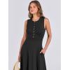 imageANRABESS Women Summer Casual Sleeveless Maxi Sundress Button Fit ampamp Flare ALine Flowy Long Dresses 2025 Beach OutfitsBlack
