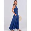imageANRABESS Women Summer Casual Sleeveless Maxi Sundress Button Fit ampamp Flare ALine Flowy Long Dresses 2025 Beach OutfitsDeep Blue