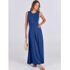 imageANRABESS Women Summer Casual Sleeveless Maxi Sundress Button Fit ampamp Flare ALine Flowy Long Dresses 2025 Beach OutfitsDeep Blue