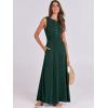 imageANRABESS Women Summer Casual Sleeveless Maxi Sundress Button Fit ampamp Flare ALine Flowy Long Dresses 2025 Beach OutfitsDeep Green