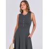 imageANRABESS Women Summer Casual Sleeveless Maxi Sundress Button Fit ampamp Flare ALine Flowy Long Dresses 2025 Beach OutfitsGray Blue