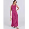 imageANRABESS Women Summer Casual Sleeveless Maxi Sundress Button Fit ampamp Flare ALine Flowy Long Dresses 2025 Beach OutfitsHot Pink