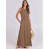 imageANRABESS Women Summer Casual Sleeveless Maxi Sundress Button Fit ampamp Flare ALine Flowy Long Dresses 2025 Beach OutfitsKhaki