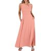 imageANRABESS Women Summer Casual Sleeveless Maxi Sundress Button Fit ampamp Flare ALine Flowy Long Dresses 2025 Beach OutfitsLight Pink